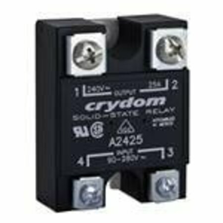 CRYDOM Solid State Relays - Industrial Mount Pm Ip00 400Hz 280V Ac/10A, 3-32V In, Zc 4D2410